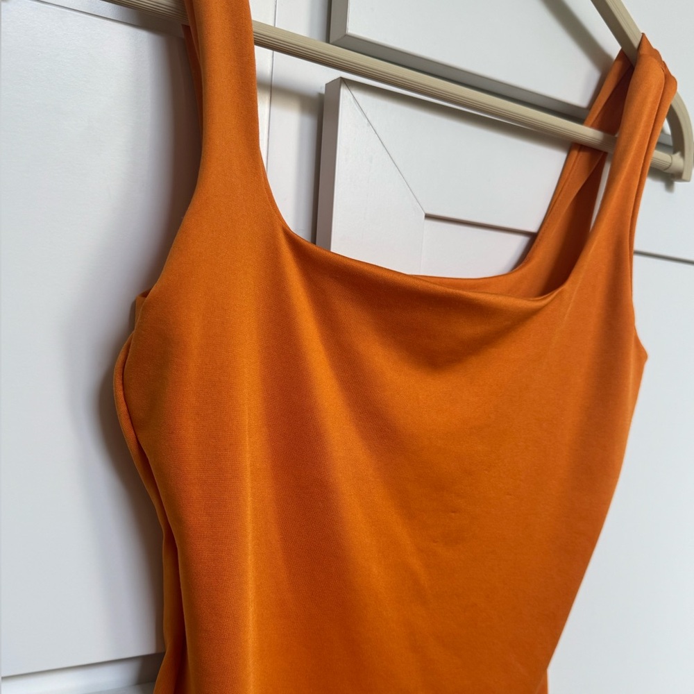 BRAND NEW / NEVER WORN Orange One Piece Body Suit - Picture 3 of 7